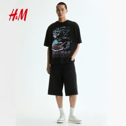 H&M HM2026夏季新款男装大廓形T恤1159823