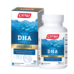 CATALO 特强DHA深海鱼油omega3胶囊90粒增加记忆备考
