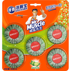 威猛先生 自动洁厕块洁厕宝除臭除垢祛黄蓝泡泡厕所清洁柠檬香型