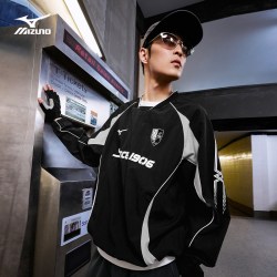 美津浓 26春夏新款宽松速干科技复古足球套头衫T恤K2CE63E8