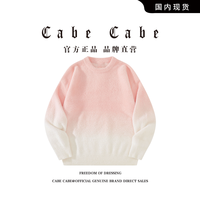 CABE 轻奢渐变色毛衣仿貂绒多巴胺秋冬新款休闲情侣宽松（sss）