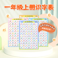 北京日报出版社 儿童认字识字挂图拼音全套小学生一年级上下册生字表墙贴识字神器