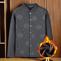 红色新中式唐装中老年加绒加厚棉服秋冬中国风老年人保暖轻便外套