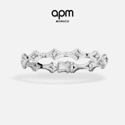 APM Monaco 白色Rock十字手链男女款轻奢 情侣生日礼物官方旗舰店