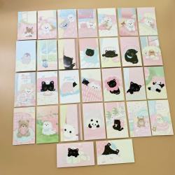 不止小黑猫贴纸卡通可爱高颜值装饰手账素材打包封口贴学生奖励贴