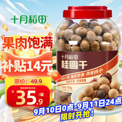 十月稻田 桂圆干  精选大果  肉厚甘甜剥壳易剥  1000g*1 罐