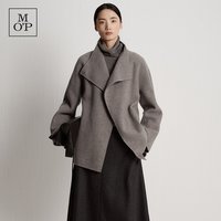 Marc O'Polo 2025秋冬新款系腰带一手长真丝绵羊毛大衣女