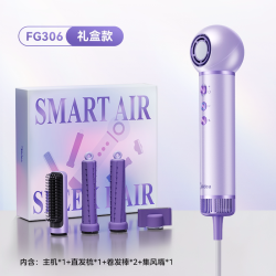 美的 高速电吹风机负离子卷发棒直发梳吹风筒发型师礼盒礼物 FG306