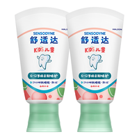 舒适达 儿童牙膏6-12岁24h抗糖防蛀含氟 护釉健白桃上新50g*2