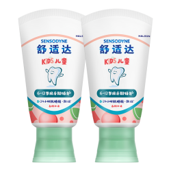 舒适达 儿童牙膏6-12岁24h抗糖防蛀含氟 护釉健白桃上新50g*2