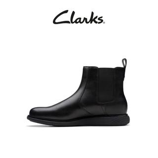 Clarks 其乐 男士光面皮革切尔西短靴