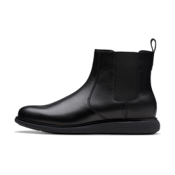 Clarks 男士光面皮革切尔西短靴