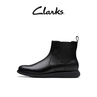 Clarks 其乐 男士光面皮革切尔西短靴