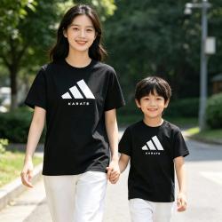 adidas 儿童夏季透气舒适休闲短袖上衣日常百搭户外运动半袖T恤