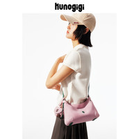 古良吉吉 KUNOGIGI 棒球HOBO包 小号 磨砂粉 女士单肩包