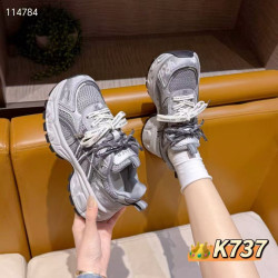 月光灰老爹鞋女跟高约5cm四季休闲