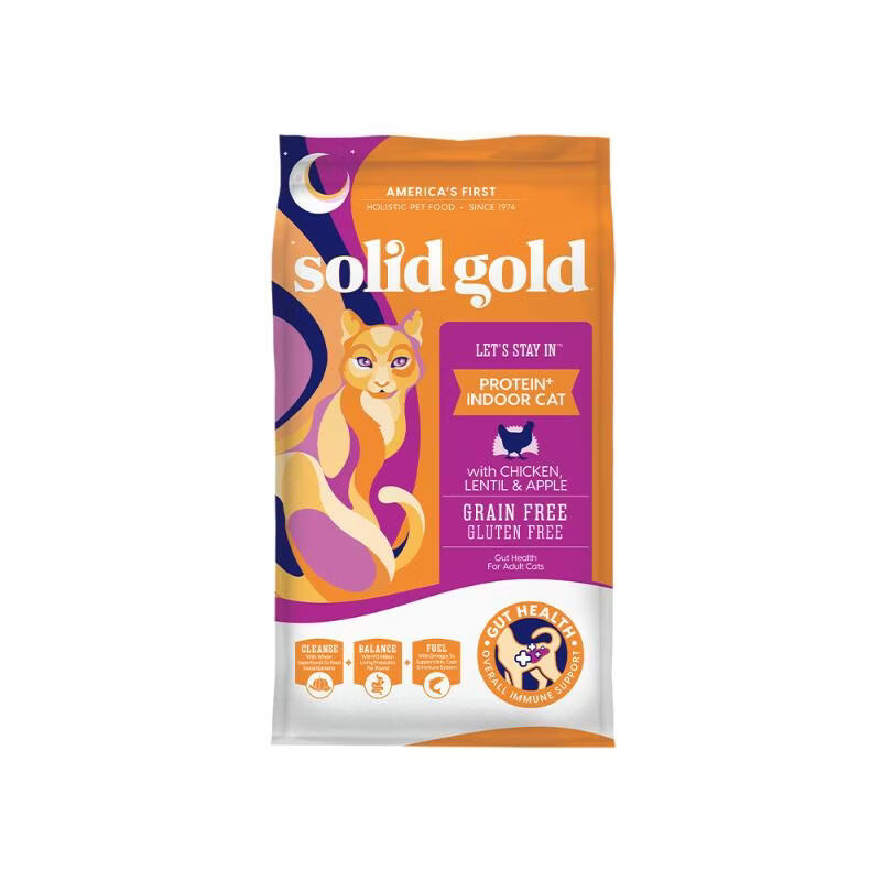 solid gold 素力高 室内低脂鲜鸡肉全阶段猫咪干粮 5.44kg