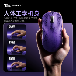 斯迈狼RS6 三模电竞鼠标 59g轻量化  PAW3311
