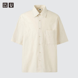 优衣库 482497 箱型短袖衬衫 浅米色 2XL