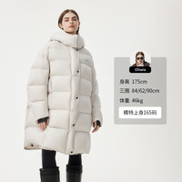 坦博尔秋冬泡芙羽绒服女小个子长款宽松时尚休闲连帽外套TBF530852Z 知春米 XXS (150)