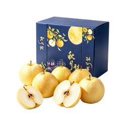 京地达 山东莱阳秋月梨 净重8斤 单果450g+ 彩箱装