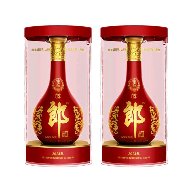 淘金币550.49元：郎酒 红花郎(15) 53度 酱香型白酒 500ml*2瓶