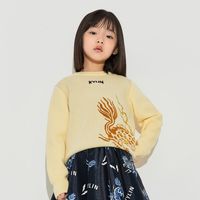 米喜迪 ME&CITY童装冬季新款女童中国风提花图案洋气长袖毛衫