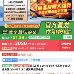 雷鸟 65鹤6 ultra 26款 液晶电视（免费安装）