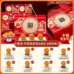 华美 广式苏式月饼礼盒 460g