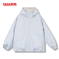 鸭鸭羽绒服 王一博同款鸭鸭羽绒服女2026年秋冬新款休闲短款连帽时尚保暖夹克