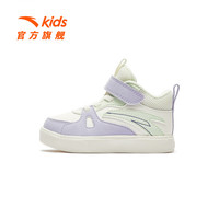 安踏 童鞋儿童运动鞋婴童鞋象牙白/薄雾浅紫/写生绿-1 20