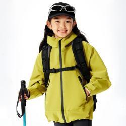 gxg.kids GXG童装春秋儿童拼色户外防水防风露营薄款冲锋衣