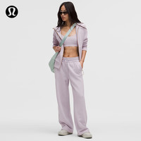 lululemon 丨Scuba 女士中腰阔腿运动裤*拉绒*亚洲版型 LW5GX8A 浅薰衣草紫 S