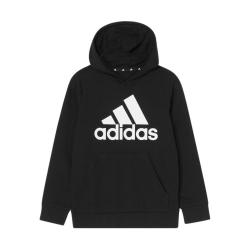 adidas 春秋季男大童经典LOGO舒适耐磨运动休闲连帽卫衣套头衫