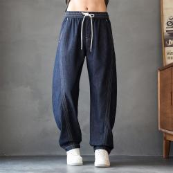 I.T CHOCOOLATE 宽松弯刀抽绳牛仔裤