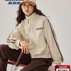 斯凯奇 L325M084 防水防风保暖立领夹克 2025AW 象牙白/女 M