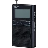 ELPA朝日电器 液晶口袋收音机AM/FM/防災ER-P62FL黒