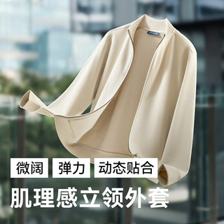 十如仕 OW05-05 肌理感轻薄 黑色 L 男士夹克