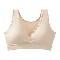ROVO 纯棉哺乳内衣 10A抗菌 肤色+灰咖 M
