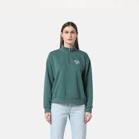 Levi's 李维斯女士宽松美式复古ins风浅色加绒套头半开门襟卫衣