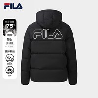 移动端:FILA 连帽羽绒服女2025冬季保暖防风防泼水防污外套男