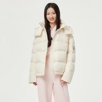 坦博尔 羽绒服女宽松短款小个子可脱卸帽运动保暖外套TBF550388T