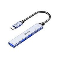 毕亚兹 Type-C分线器 USB3.0四口扩展坞 带供电