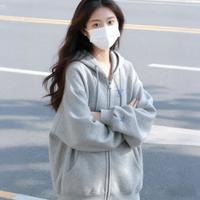 雪中飞 连帽卫衣女2026秋季宽松显瘦小个子慵懒风休闲宽松开衫外套