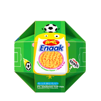 GEMEZ Enaak GEMEZ印尼进口小鸡干脆面绿茵·足球装6包烧烤+原味