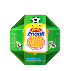 GEMEZ Enaak GEMEZ印尼进口小鸡干脆面绿茵·足球装6包烧烤+原味