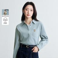 茵曼 2026秋季通勤百搭叠穿灯芯绒长袖上衣女