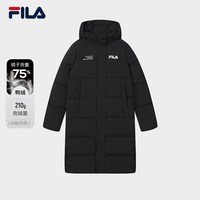 FILA 蓬蓬羽绒服丨FILA女士长款羽绒服冬季款防污连帽运动保暖外套