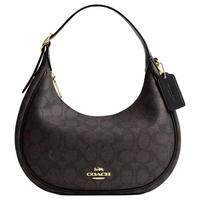 COACH 美国直邮COACH蔻驰 23 EMILY满印老花 光滑皮革新月包单肩包CDX17