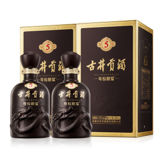 古井贡酒 年份原浆古5 浓香型白酒 45度 500mL*2瓶 双瓶装 美食大赛同款#值酒发现官#